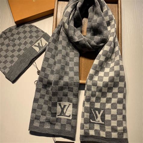 lv scarf and beanie set